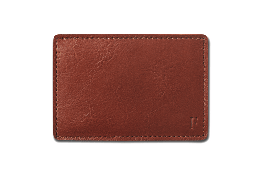 Cognac Single Card Holder