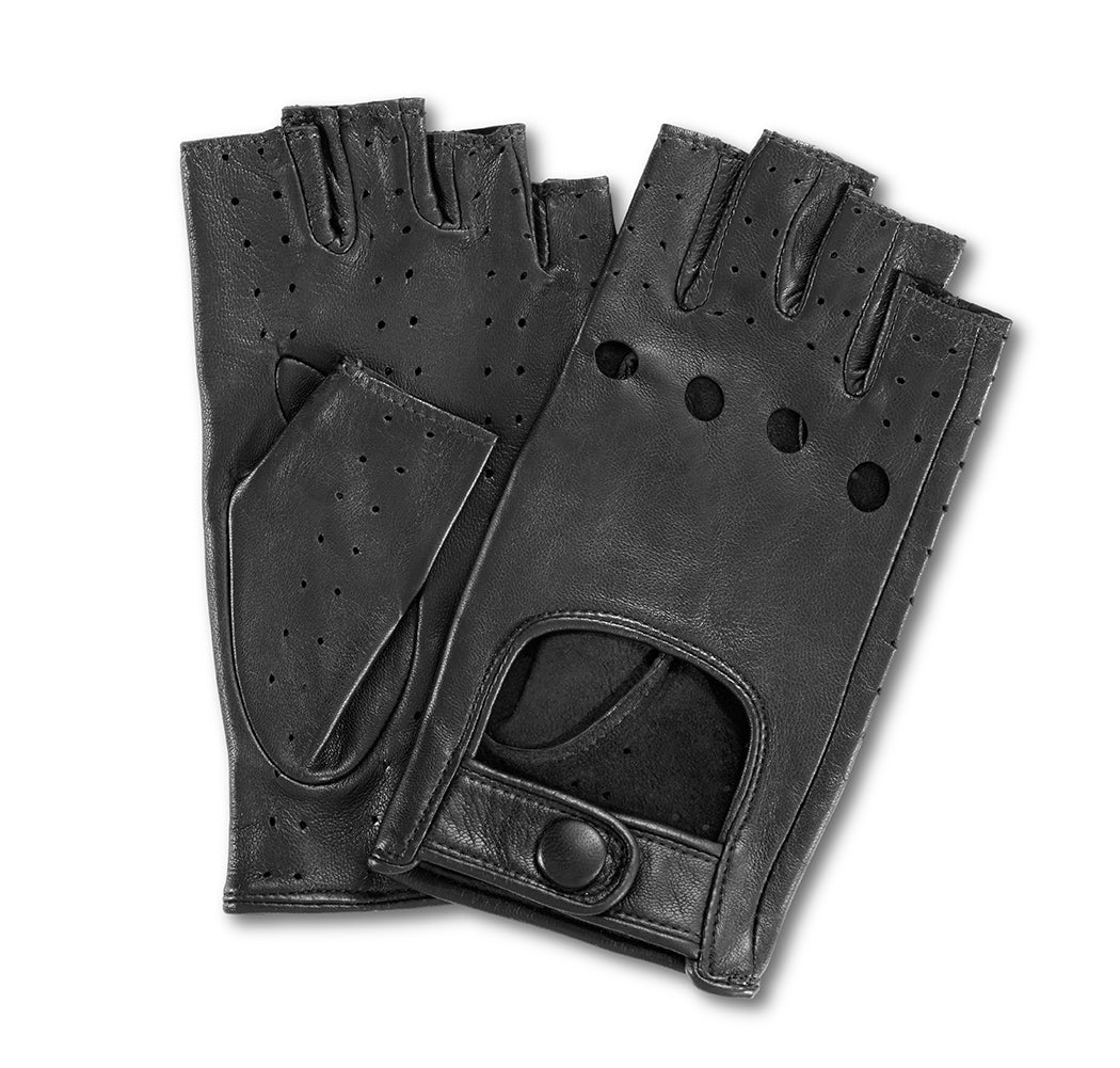 Black Cropped Driving Glove