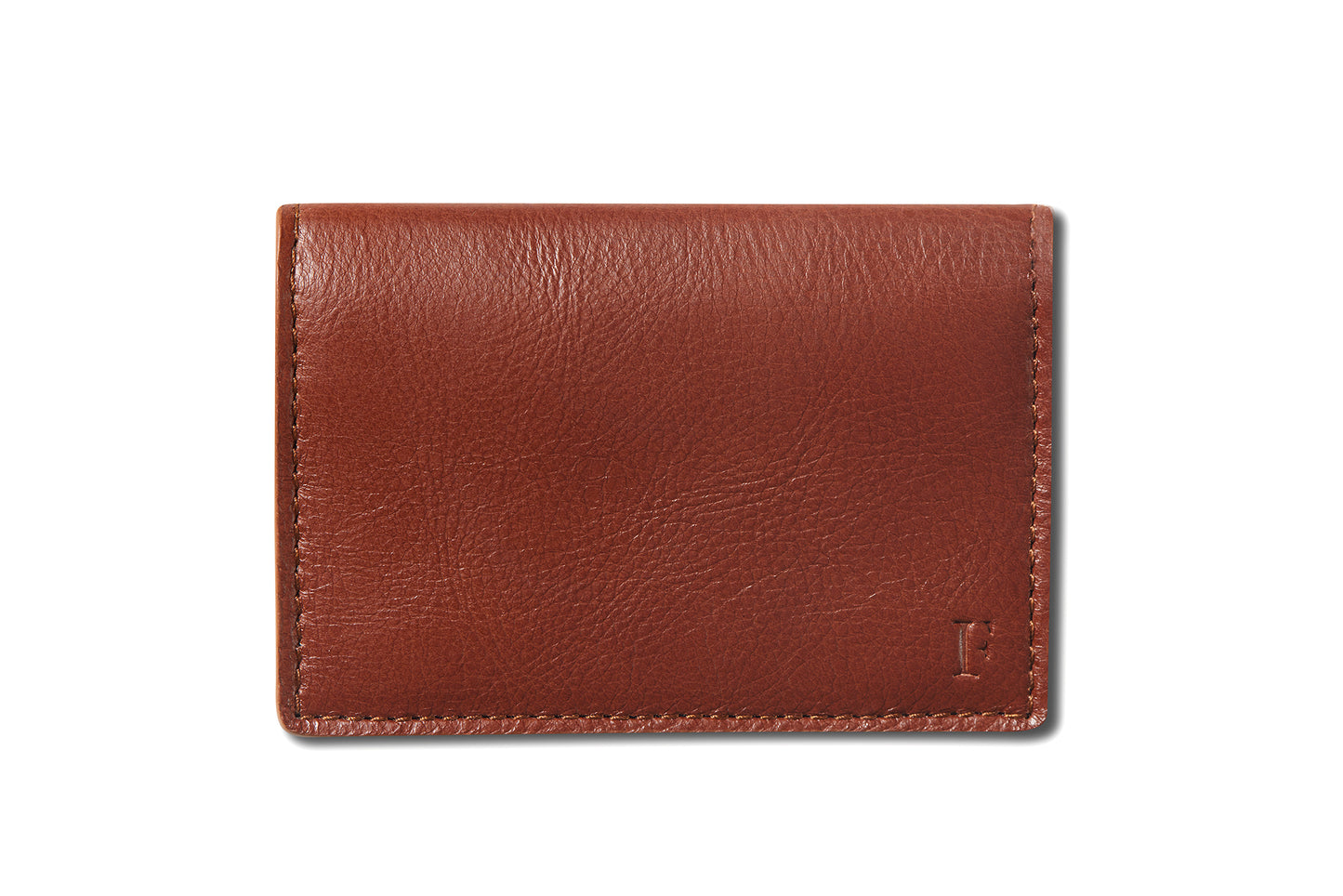 Cognac Double Card Holder