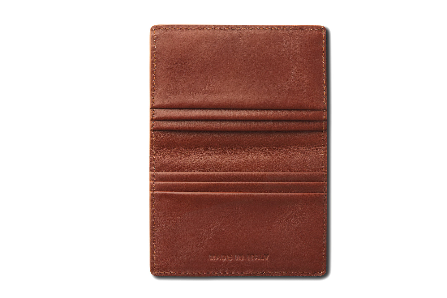 Cognac Double Card Holder