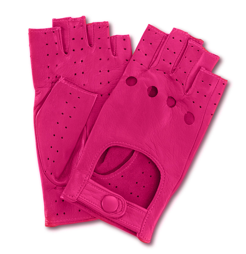 Fuchsia Cropped Driving Glove